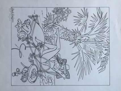 Kuijpers, Henk | Original drawing  - Franka  - Happy end + print  - (1995) | Catawiki