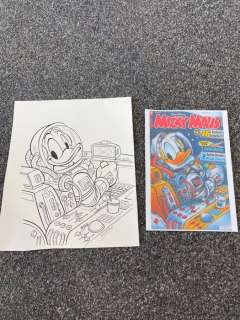 Ray Nicholson | Micky Maus - Original Disney Micky Maus cover ink drawing ~Ray Nicholson~ | Catawiki