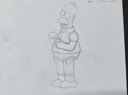 Matt Groening | The Simpsons - Original drawing of Homer Simpson | Catawiki
