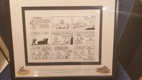 Artist Unknown (Disney Studios) | Walt Disney Art Classics - Framed Original Comic Strip - Donald Duck & Uncle Scrooge - signed by Carl Barks - (2000) | Catawiki