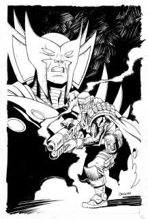 Damian Couceiro - cable & stryfe illustration page commission