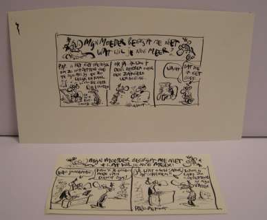 Kort, Hein de | Kort, Hein de - 2x Originele tekening - Mijn Moeder begrijpt me niet | Catawiki
