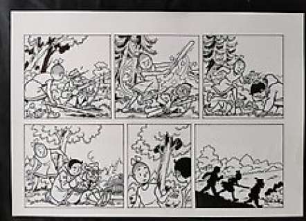 Marc Verhaegen | Suske en Wiske - Originele halve pagina (stroken 79 t/m 80) - Verraad op de Veluwe - (2004) | Catawiki