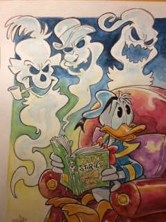 Alessandro Gottardo | Donald Duck - â€œLe spaventose letture di Paperinoâ€ - Page volante - (2020/2020) | Catawiki