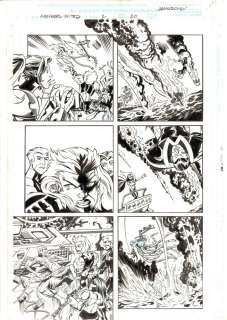 Jason Armstrong, Scott Koblish - Avengers United They Stand #2 P.20 - Scarlet Witch & Wonder Man Action - 1999 Signed