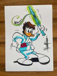 Lara Molinari | Lara Molinari - Disegno Originale - "Paperino - Star Wars" - Page volante - Exemplaire unique - (2016) | Catawiki