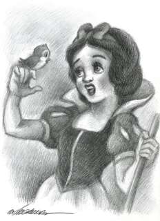 Joan Vizcarra | Snow White : A Smile and a Song - Original Drawing - Joan Vizcarra - Pencil Art | Catawiki