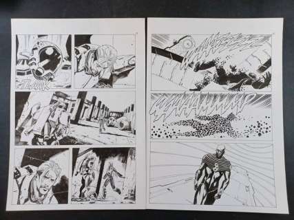 Roberto de Angelis | Nathan Never - Scontro finale - Coppia di tavole originali - Page volante - Exemplaire unique - (2012) | Catawiki