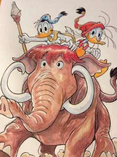 Alessandro Gottardo | Donald Duck - â€œMammutâ€ - Page volante - Exemplaire unique - (2020/2020) | Catawiki