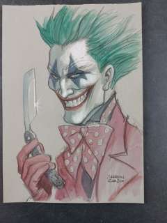 Enrico Marini | Enrico Marini - Illustrazione Originale "Joker" - Firmata - Page volante - Exemplaire unique - (2020) | Catawiki