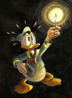 Tony Fernandez, Disney Artist | Donald Duck "Light Over Darkness" - Original Painting - Tony Fernandez Signed - Acrylic Art | Catawiki