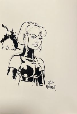 TATIANA K, TOME 1 - LA BOITE DE PANDORE - DÉDICACÉ PAR FELIX MEYNET (BUSTE NOIR ET BLANC N°3) | Pulp’s