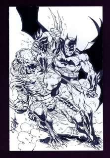 Batman vs. Predator Sketch by Ron Williams | mycomicshop.com