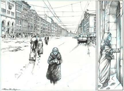 Du Caju, Thomas | Du Caju, Thomas - Originele halve pagina - De Muizen van Leningrad 2 - De dodenstad | Catawiki