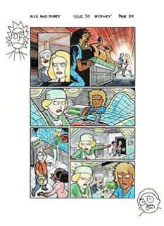 Benjamin Dewey - Rick and Morty #30 - Original page by Benjamin Dewey - Size: 28 x 38 cm. - (2017)