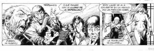 Romero, Enric Badia | Enric Badia Romero - Original strip - Axa - Size: 50,5 x 18 cm. - (1980) | Catawiki