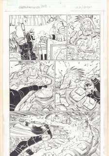 John Romita Jr., Klaus Janson - Captain america #4 p. 19 - arnim zola - jet black action - 2013
