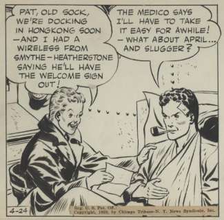 53: Caniff Terry and the Pirates 4/24/39 original art | Russ Cochran