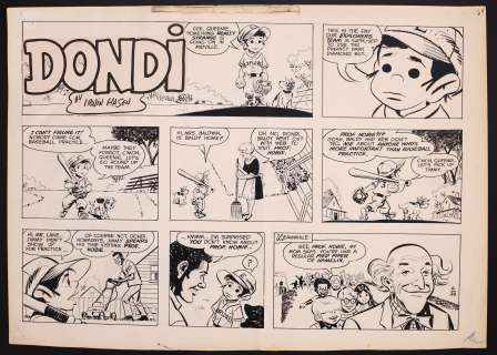 Irwin Hasen - Original Art for the Dondi Comic Strip (June 29, 1975)