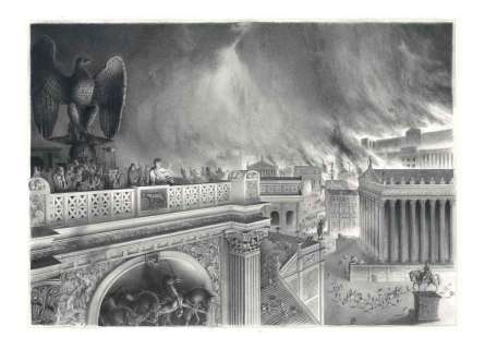 Paul & Gatan Brizzi - Illustration originale intitulée La folie de Néron,