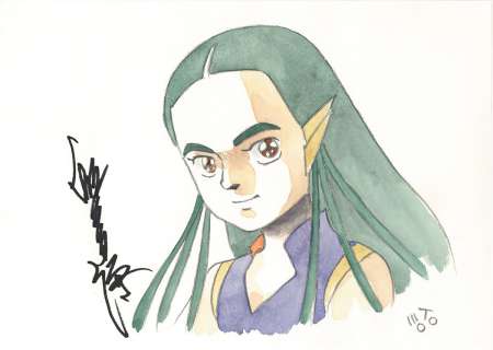 Tomonori Kogawa Hand-Drawn Color Illustration " Aura Battler Dunbine " Keene KISS