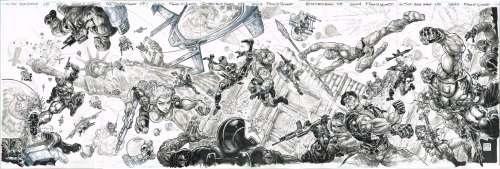 Freddie E. Williams II | GIJOE REAL AMERICAN HERO (Issues #286-290 COVERs) FIVE 11×17 Boards Taped on the Back | Freddie E. Williams II