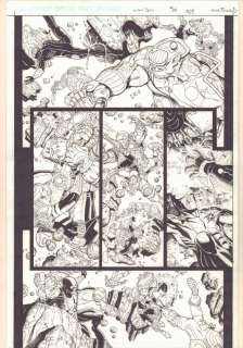 Nick Bradshaw - Uncanny x-men annual #3 p.? - cyclops and hope summers vs. Aliens - 2011