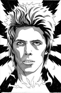 Mike Allred - david bowie print page pinup