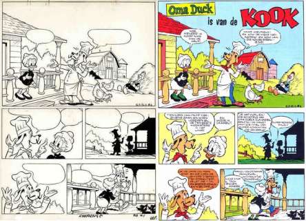 Carol Voges | Donald Duck - Originele pagina - H 70gd03 - "Oma Duck is van de kook" - (1970) | Catawiki