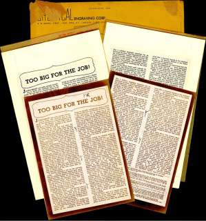 TOO BIG FOR THE JOB!, WAR AGAINST CRIME #6, 5 Pc. Collection (Apl-May 1949) | Russ Cochran