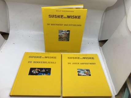 Paul Geerts | Suske en Wiske (deluxe Limburgse edities) - De Waerwouf van Ieetselder (351/500) + De bokkeriejersj (met opdrachttekening) + De Joker Aafgetroef - Cartonné - Exemplaire unique - (1997/2005) | Catawiki
