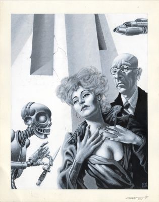 Jean-Michel Nicollet | UN CHOIX DÉLICAT – ILLUSTRATION ORIGINALE POUR UNE LITHOGRAPHIE | Galerie Barbier