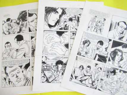 R. de Angelis | R. De Angelis 3x Tavole Originali Nathan Never Gigante n. 1 ’’Doppio Futuro’’ pag. 141-142-144 - (1995) | Catawiki