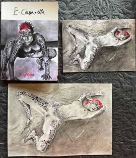 E. Casarella | E. Casarella - Mystique - X Men - Original drawing for Portfolio - Formaat: 30 x 40 cm. + Portfolio | Catawiki