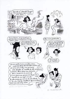 Catherine Meurisse | LE CLAN DE WALDEN – PLANCHE ORIGINALE 91 | Galerie Barbier