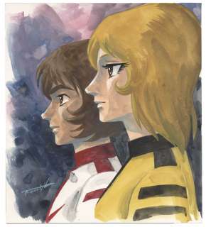Kogawa Tomonori Handwritten color shikishi "Space Battleship Yamato"