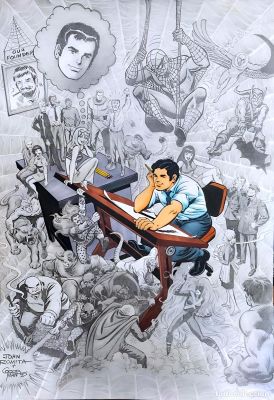 SPIDERMAN MARVELMANIA -JOHN ROMITA sr. RECREACION A2 ARTE ORIGINAL RAUL GOODMAN | todocoleccion (Buy It Now)