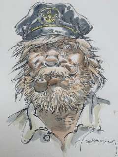 Hermann - Dessin original en couleurs - Bernard Prince - Barney Jordan | Catawiki
