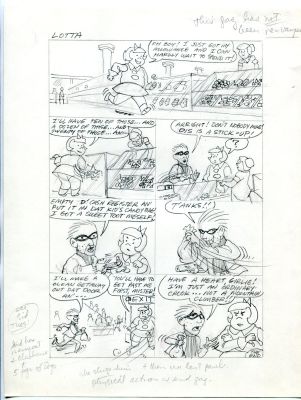 Little Lotta Single Page Story Original Comic Production Art | DTA Collectibles