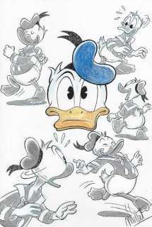 Millet | Donald Duck - Expressions - Signed Original Drawing by Millet | Catawiki