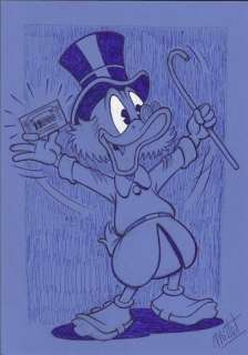 Millet | Uncle Scrooge - "Hurray - 11.000 $" - Signed Original Drawing by Millet - 23 x 34 cm | Catawiki