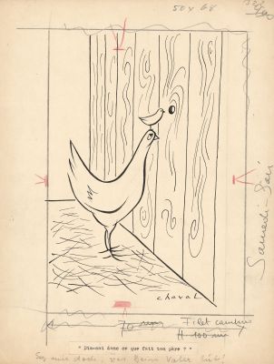 Chaval | Dis-moi ce que fait ton père - Encre de Chine sur papier | Huberty Breyne Gallery
