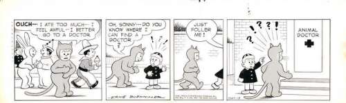 Bushmiller. Strip Arthur et Zoé. Signée | BDEnchères