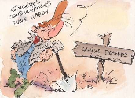 Hardy | Pierre Tombal, illustration Ã  l’encre de Chin… | Millon