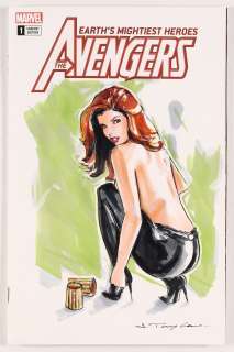 Black Widow Sketch Cover by Jeff Taylor on Avengers (2018) #1D | mycomicshop.com