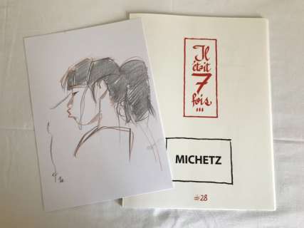 Michetz - 16/77 Ex | Michetz - Portfolio Il était 7 fois #28 + dessin original - Broché - EO | Catawiki