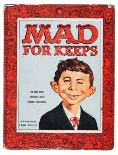 "MAD FOR KEEPS" PRESENTATION HARD COVER WITH ALEX TOTH SELF PORTRAIT ORIGINAL ART. | Hake’s
