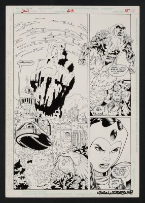 Original Art from Justice League International #63 (1994) Page 15 Pencils by Chuck Wojtkiewicz | mycomicshop.com