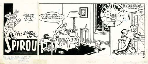 Chaland, Yves | Chaland, Yves - Estampe pigmentaire à tirage unique + certificat + NFT - Spirou et Fantasio - Coeur d’acier - (2022) | Catawiki