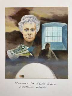 Karel Thole | Karel Thole - 1x originale di copertina "Agatha Christie: Le Due Verità" - Page volante - Exemplaire unique - (1980) | Catawiki